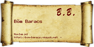 Böm Baracs névjegykártya